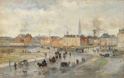 View of the Museum Square, Antwerp, seen from above