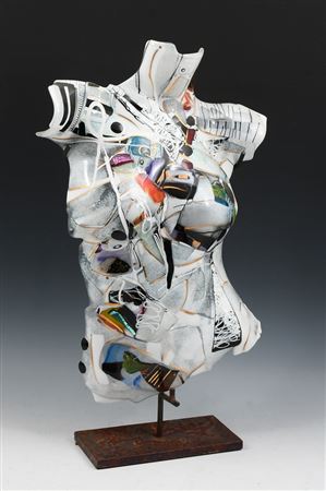 Female "Torso 1" art glass sculpture