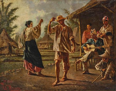 Village Scene, The Philippines by Felix Martinez - Auction record, sale price, and art valuation. Compare with similar artists and explore comparable artworks.