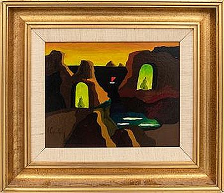 The Homes of Scylla and the Charybdis by Eric Cederberg - Auction record, sale price, and art valuation. Compare with similar artists and explore comparable artworks.