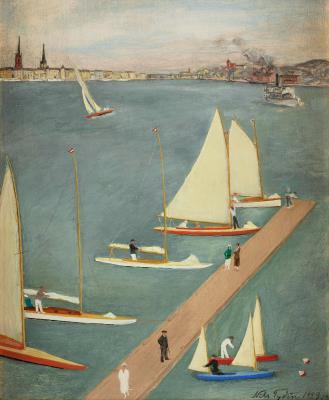 Motif from Riddarfjärden with sailing boats