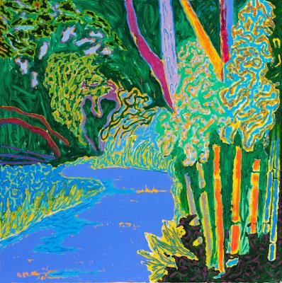 Sample artwork by Bjorn Wessman (Born 1949), known for contemporary expressionist landscape painting - View similar artists and auction records