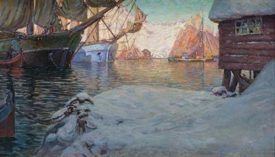 Harbour scene from Lofoten