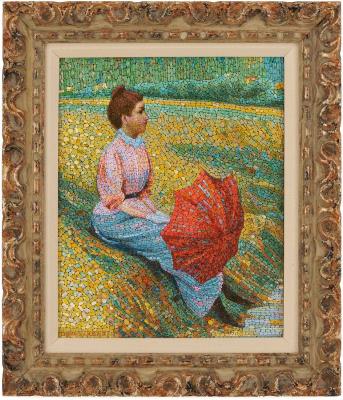 Woman with Red Parasol