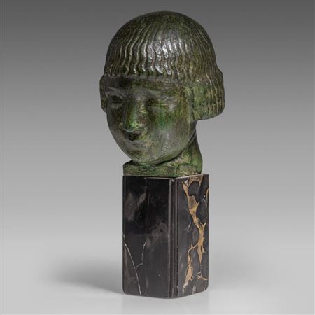 Art Deco bust of a young girl