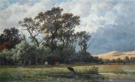 Landscape with cows, 1891