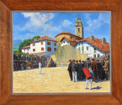 Pelota game at the Urrugne festival (French Basque Country)