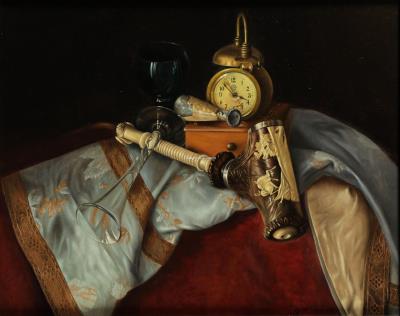 Still life with alarm clock