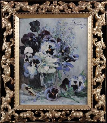 Still life with violets