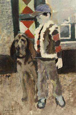 Boy with dog by Martin Wallaert - Auction record, sale price, and art valuation. Compare with similar artists and explore comparable artworks.