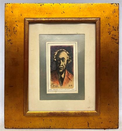 Study for the portrait of Architect Frank Lloyd Wright by Carlos Tonelli - Auction record, sale price, and art valuation. Compare with similar artists and explore comparable artworks.