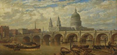 Blackfriars Bridge and St Paul from the South Bank of the Thames by William Richardson - Auction record, sale price, and art valuation. Compare with similar artists and explore comparable artworks.