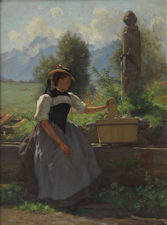 Sample artwork by François Foret (1842 - 1919), known for figure, genre, landscape painting - View similar artists and auction records