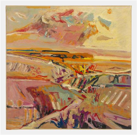 Abstract Landscape by Jean Krille - Auction record, sale price, and art valuation. Compare with similar artists and explore comparable artworks.