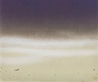 Seascape (wine / gold)