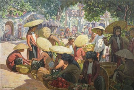 Marché au Tonkin (Market in Tonkin)