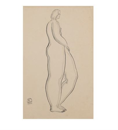 Femme nue debout de profil (Standing nude woman in profile)