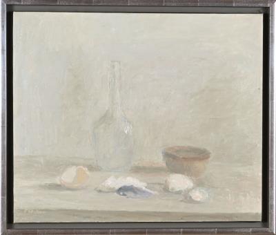 Still life with glass carafe