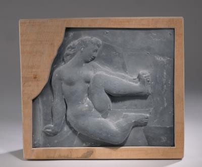 Woman holding her foot