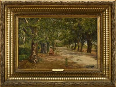 Landscape with painter