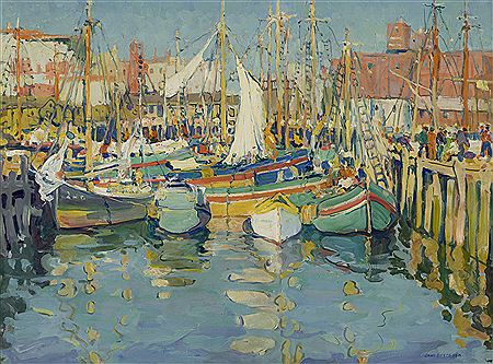 Gloucester Harbor by Jane Peterson - Auction record, sale price, and art valuation. Compare with similar artists and explore comparable artworks.
