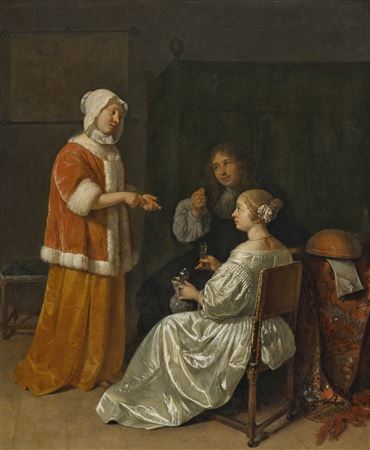 The Seduction by Caspar Netscher - Auction record, sale price, and art valuation. Compare with similar artists and explore comparable artworks.