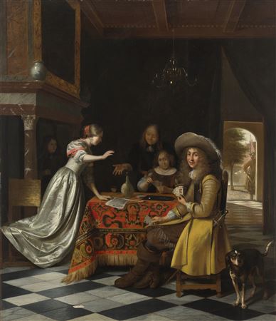 Card players at a table by Pieter De Hooch - Auction record, sale price, and art valuation. Compare with similar artists and explore comparable artworks.