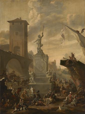 View of the Port of Livorno by Johannes Lingelbach - Auction record, sale price, and art valuation. Compare with similar artists and explore comparable artworks.