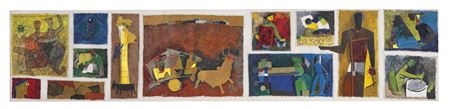 Sample artwork by Maqbool Fida Husain (1913 - 2011), known for large scale indian history and culture painting - View similar artists and auction records