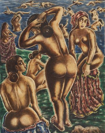 Untitled (Bathing Gopis)