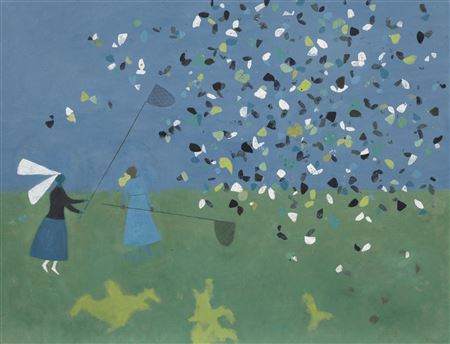 Butterfly Catchers by Doris Emrick Lee - Auction record, sale price, and art valuation. Compare with similar artists and explore comparable artworks.
