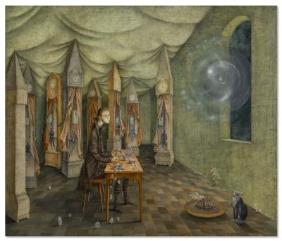Sample artwork by Remedios Varo Uranga (1908 - 1963), known for surrealist painting, mysticism and symbolism, portraits - View similar artists and auction records
