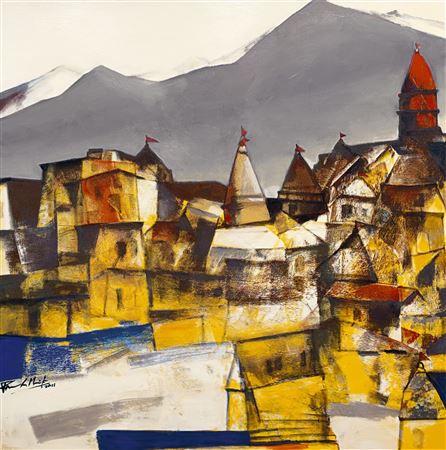 Gangotri by Paresh Maity - Auction record, sale price, and art valuation. Compare with similar artists and explore comparable artworks.