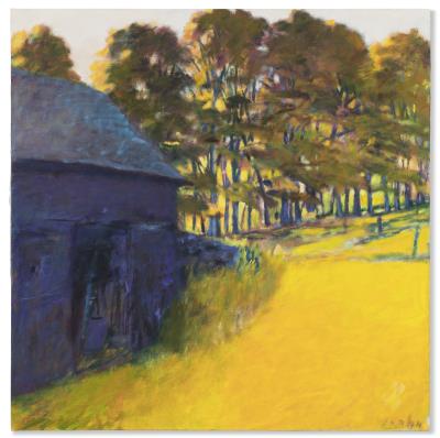 Purple Shadows of October (A Corner of the Barn I) by Wolf Kahn - Auction record, sale price, and art valuation. Compare with similar artists and explore comparable artworks.