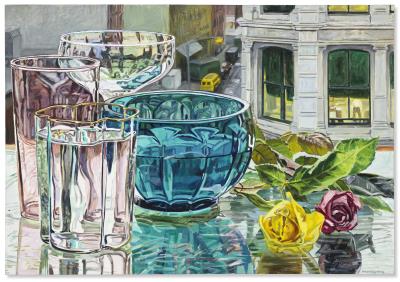 Green Bowl, Two Roses