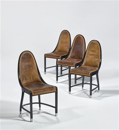 Set of Four Side Chairs, Model No. 330 by Josef Hoffmann - Auction record, sale price, and art valuation. Compare with similar artists and explore comparable artworks.