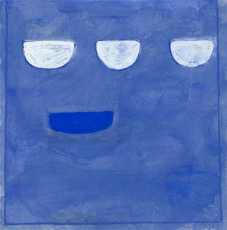 Three Forms on Blue