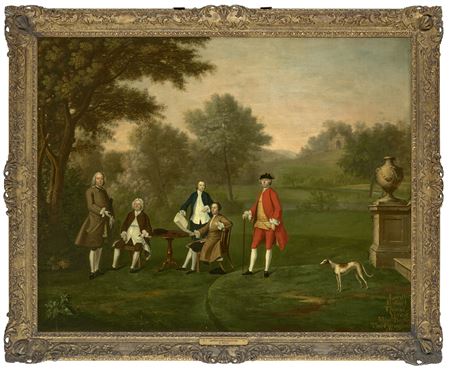 Group portrait of the sons of Thomas Bertie, 1st Duke of Ancaster (1660-1723) and Albinia Farrington (1689-1745), with their maternal uncle, Thomas Farrington (1687-1758)