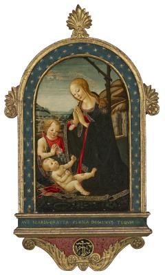 Madonna and Child with Saint John the Baptist, in a landscape
