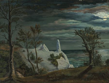 Moonlit Møns Klint with Sommerspiret