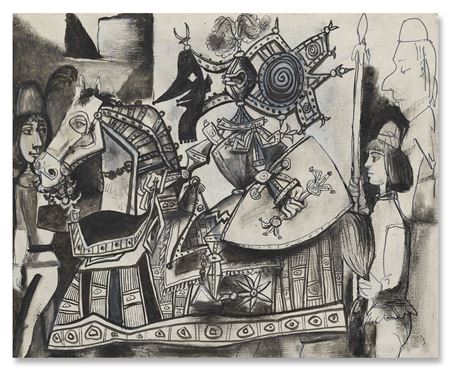 Chevalier, pages et moine