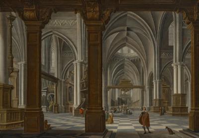 Interior of a gothic church