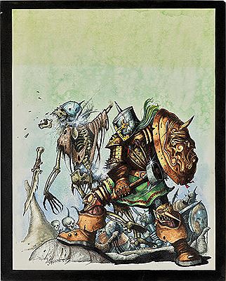 Harry the Hammer: the original cover artwork for the first edition of Warhammer