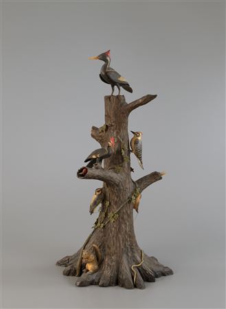 "Life After Death, Woodpecker Tree Mechanical Bank"