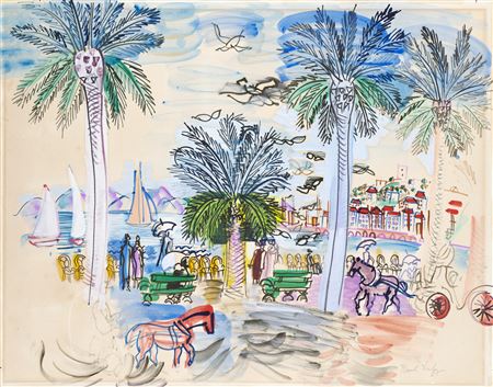 Cannes, le Suquet vue de la Croisette