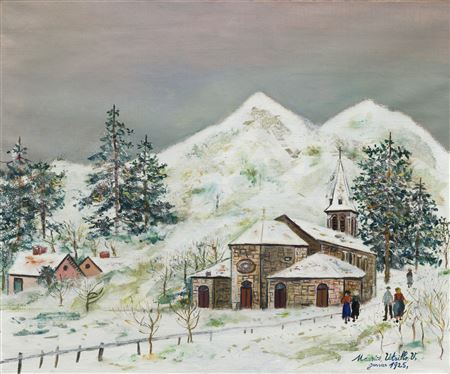 Effet de neige ou Église sous la neige