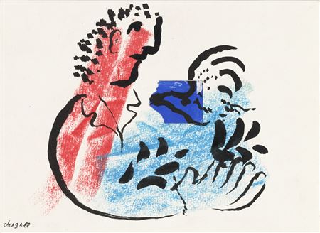 Red and blue profile with six fingers
