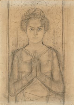 Female Torso with Folded Hands