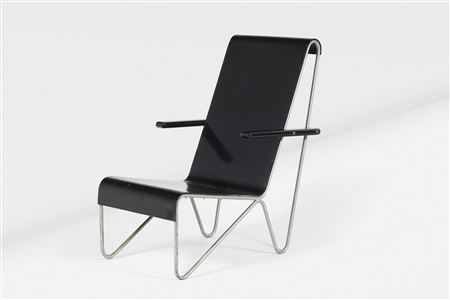 'Beugel' armchair by Gerrit Rietveld - Auction record, sale price, and art valuation. Compare with similar artists and explore comparable artworks.