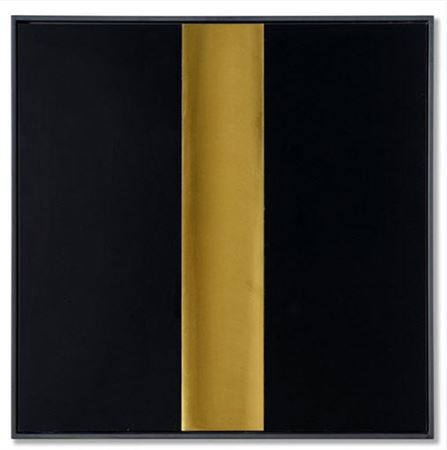 "Gold + Black Line" Vibrant textured surface